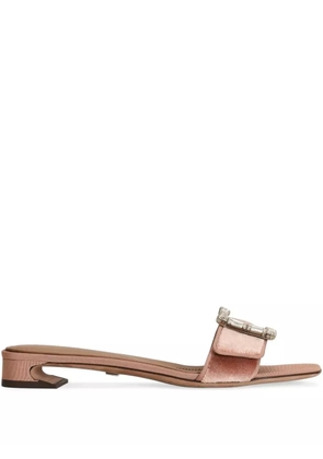 Dolce & Gabbana crystal-buckle sandals - Pink