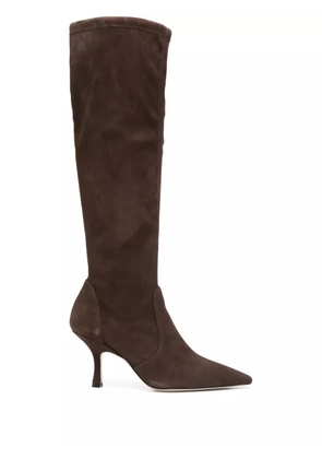 Stuart Weitzman 90mm leather knee-high boots - Brown