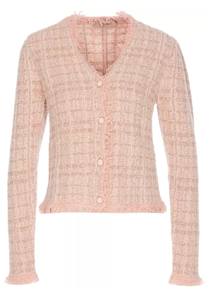 TWINSET frayed-edge jacket - Pink