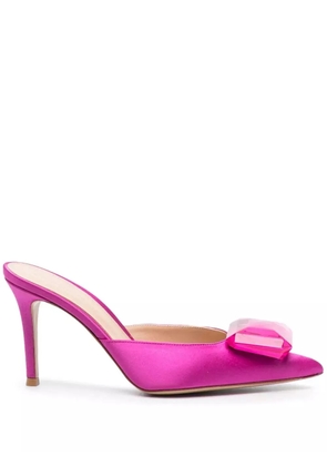 Gianvito Rossi Jaipur 85mm satin mules - Pink