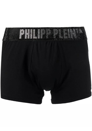 Philipp Plein Stones rhinestone-logo boxers - Black