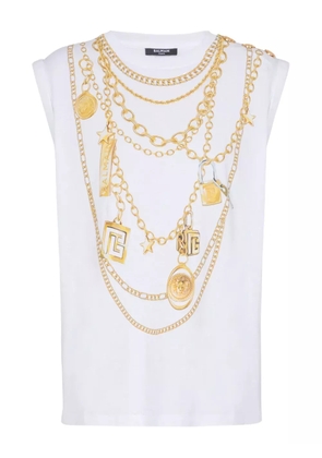 Balmain Collier-print vest - White