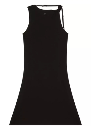 Courrèges strap-detail jersey minidress - Black