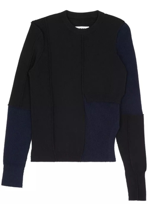 MM6 Maison Margiela stitch-detail crew-neck jumper - Black