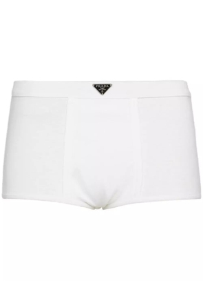Prada triangle-logo jersey boxer shorts - White