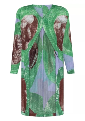 Pleats Please Issey Miyake pleated coat - Brown