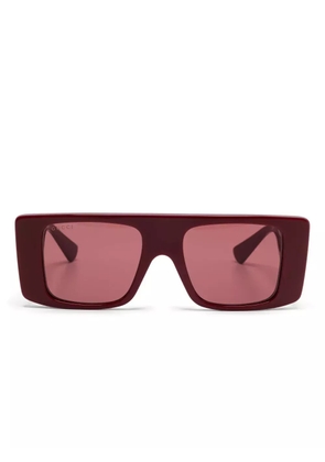 Gucci Eyewear rectangle-frame sunglasses - Red