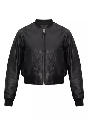 AllSaints Orten leather zip-front bomber jacket - Black