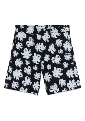 Karl Lagerfeld flower-print shorts - Black