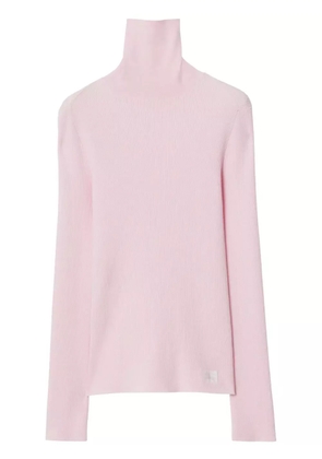 Burberry Equestrian Knight-patch wool-blend jumper - Pink