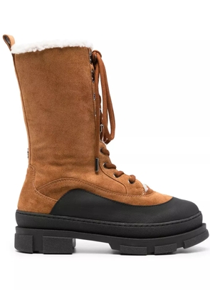 Jimmy Choo Aldea lace-up suede boots - Brown