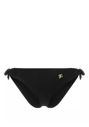 Dolce & Gabbana logo-plaque bikini bottoms - Black
