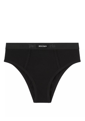 Palm Angels logo-waistband high-waist briefs - Black