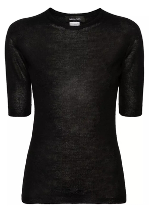 Fabiana Filippi short-sleeve fine-knit sweater - Black