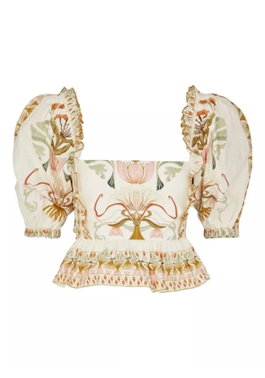 LUG VON SIGA Daphne floral-print top - Neutrals