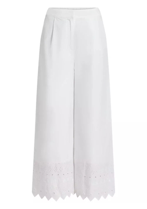 Karl Lagerfeld embroidered trousers - White