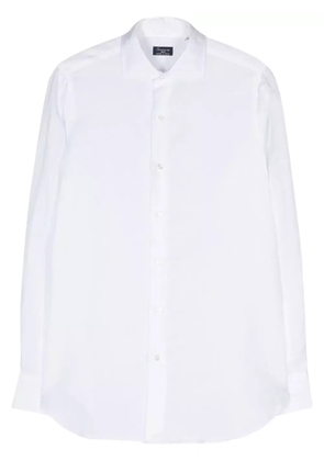 Finamore 1925 Napoli semi-sheer long-sleeve shirt - White