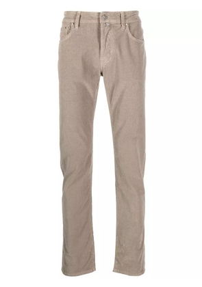 Jacob Cohën skinny-cut logo-patch trousers - Neutrals