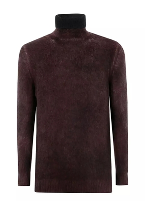 Avant Toi high-neck brushed sweater - Brown