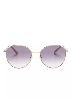 Jimmy Choo Eyewear crystal-embellished oversize-frame sunglasses - Gold
