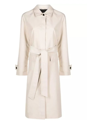 Calvin Klein single-breasted belted-waist coat - Neutrals