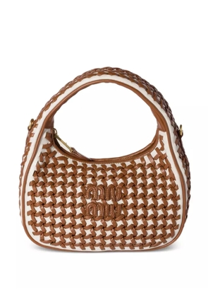 Miu Miu Wander woven shoulder bag - Brown
