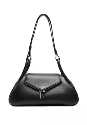 Amina Muaddi Gemini leather shoulder bag - Black
