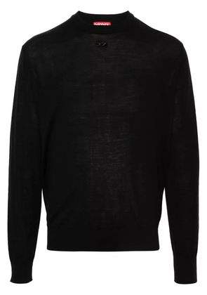 Diesel Oval-D embroidered sweater - Black