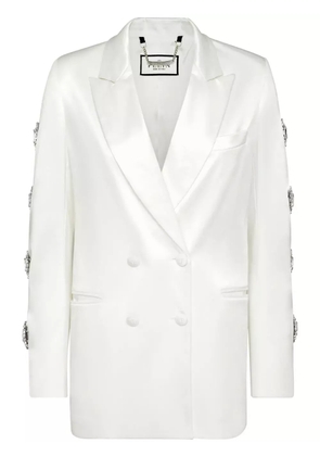 Philipp Plein double-breasted cut-out blazer - White