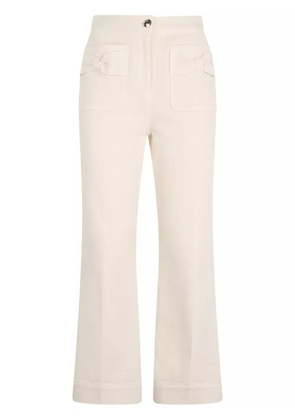 LIU JO pressed-crease trousers - White