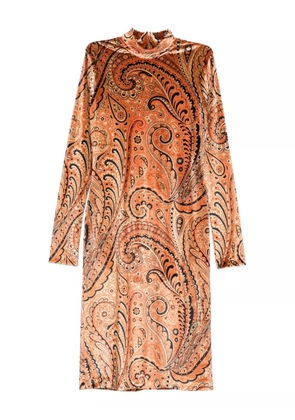ETRO paisley-print mock-neck midi dress - Neutrals