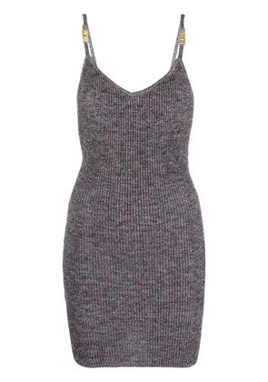 GCDS open-back mini knitted dress - Grey