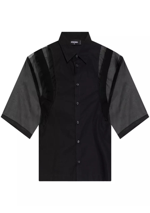 DSQUARED2 sheer-sleeve shirt - Black