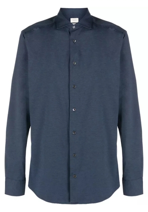 Traiano Milano ribbed longsleeved shirt - Blue