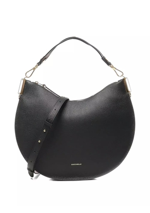 Coccinelle Sunup half-moon leather shoulder bag - Black