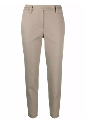Brunello Cucinelli elasticated-waist cropper trousers - Green