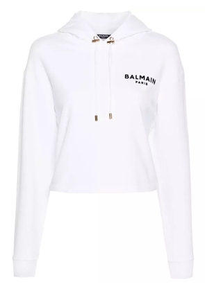 Balmain logo-print hoodie - Neutrals
