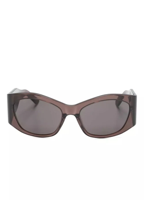Balenciaga Eyewear transparent geometric-frame sunglasses - Brown
