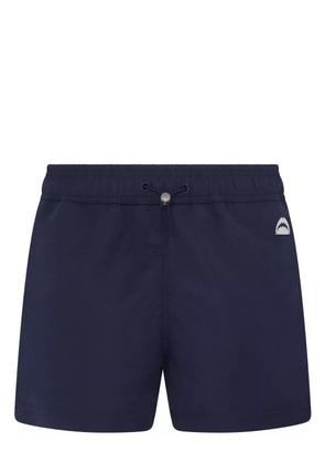 Let's Swim Shark-appliqué swim shorts - Blue