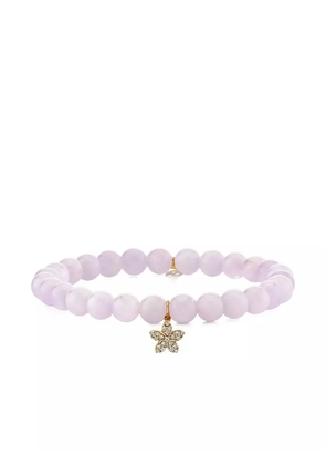 Sydney Evan 14K yellow gold small Plumeria diamond bracelet