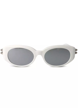 Alexander McQueen Eyewear oval-frame sunglasses - White