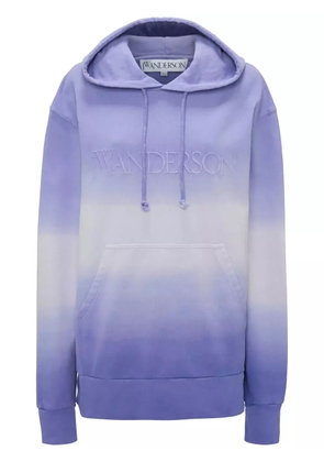 JW Anderson logo-embroidered gradient hoodie - Purple