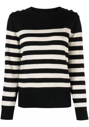Max & Moi cashmere striped jumper - Black