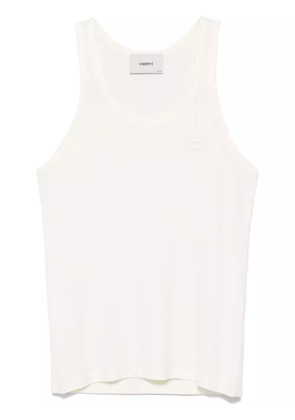 Coperni logo-embroidered tank top - Neutrals