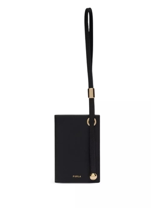 Furla Laura leather strap cardholder - Black