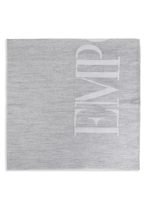 Emporio Armani logo scarf - Grey