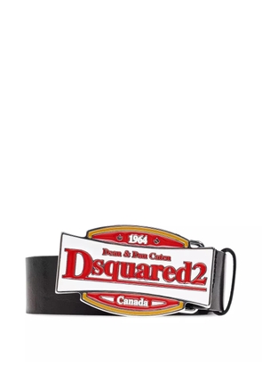 DSQUARED2 logo-buckle leather belt - Black