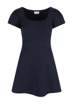 Alexander McQueen gathered-sleeves mini day dress - Blue