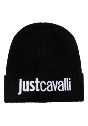 Just Cavalli embroidered-logo beanie - Black