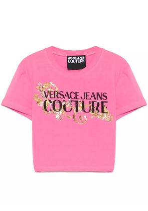 Versace Jeans Couture Crystal Outline Barocco T-shirt - Pink